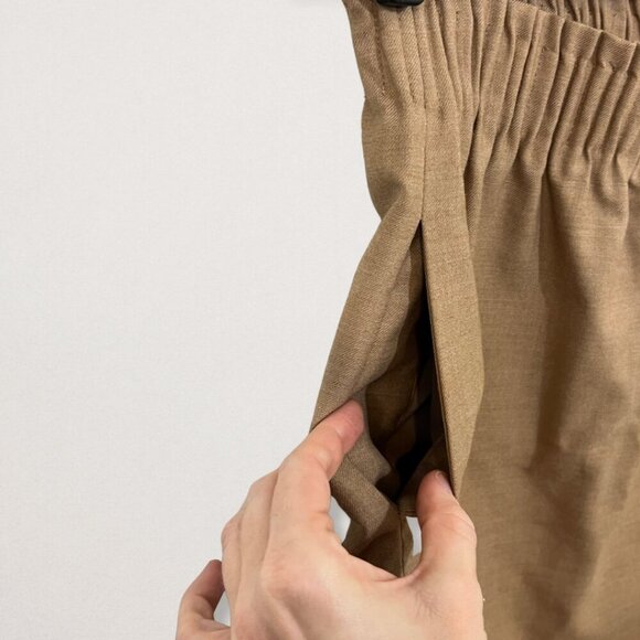 J.Crew Wool Blend A‑Line Skirt Beige Tan Size 8 Lined Classic Workwear - Picture 2 of 5